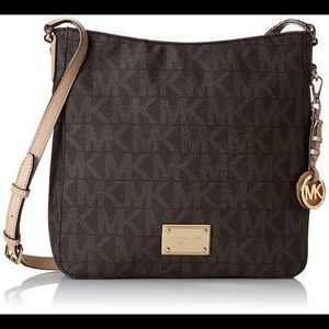 Michael Kors Jet Set Med Crossbody Brown Monogram